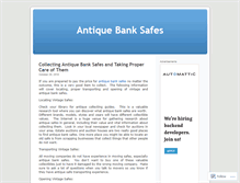 Tablet Screenshot of antiquebanksafes.wordpress.com