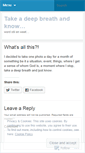 Mobile Screenshot of breatheindeeply.wordpress.com