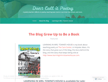 Tablet Screenshot of dontcallitpoetry.wordpress.com