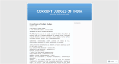 Desktop Screenshot of corruptindianjudges.wordpress.com