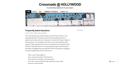 Desktop Screenshot of crossroadsathollywood.wordpress.com
