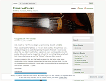 Tablet Screenshot of fiddlingclaire.wordpress.com