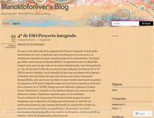 Tablet Screenshot of manolitoforever.wordpress.com