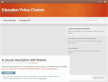 Tablet Screenshot of educationpolicychoices.wordpress.com