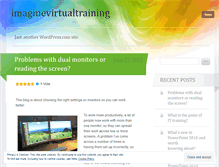 Tablet Screenshot of imaginevirtualtraining.wordpress.com