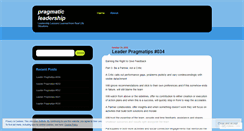 Desktop Screenshot of pragmaticleadership.wordpress.com