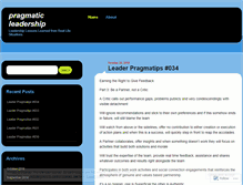 Tablet Screenshot of pragmaticleadership.wordpress.com