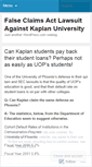 Mobile Screenshot of kaplansfalseclaims.wordpress.com