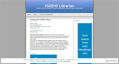 Desktop Screenshot of ksoehdlibraryliaison.wordpress.com
