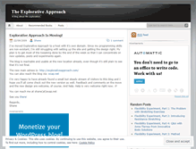Tablet Screenshot of explorativeapproach.wordpress.com