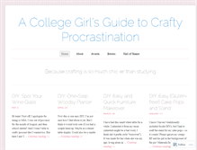 Tablet Screenshot of craftyprocrastination.wordpress.com