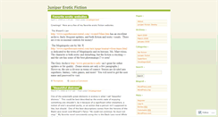 Desktop Screenshot of junipereroticfiction.wordpress.com