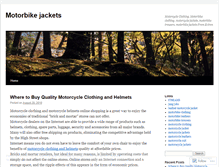 Tablet Screenshot of motorbikesjackets.wordpress.com