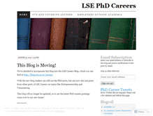 Tablet Screenshot of lsephdcareers.wordpress.com