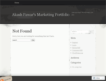 Tablet Screenshot of akashpawar.wordpress.com