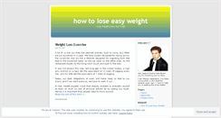 Desktop Screenshot of howtoloseeasyweight.wordpress.com