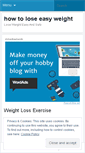 Mobile Screenshot of howtoloseeasyweight.wordpress.com