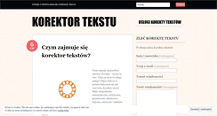 Desktop Screenshot of korektortekstu.wordpress.com