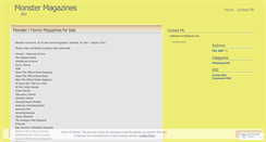 Desktop Screenshot of monstermags.wordpress.com