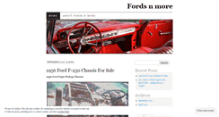 Desktop Screenshot of fordsnmore.wordpress.com