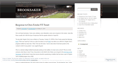 Desktop Screenshot of brooksaker.wordpress.com