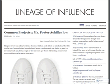 Tablet Screenshot of lineageofinfluence.wordpress.com