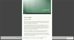 Desktop Screenshot of inhishands.wordpress.com