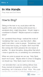 Mobile Screenshot of inhishands.wordpress.com