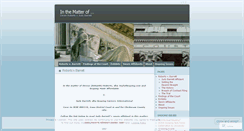 Desktop Screenshot of inthematterof.wordpress.com