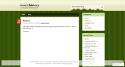 Desktop Screenshot of ironichistory.wordpress.com