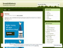 Tablet Screenshot of ironichistory.wordpress.com