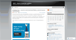 Desktop Screenshot of bursazvonurilorpolitice.wordpress.com