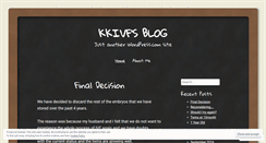 Desktop Screenshot of kkivf.wordpress.com