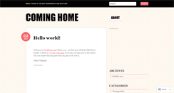 Desktop Screenshot of cominghome2012.wordpress.com