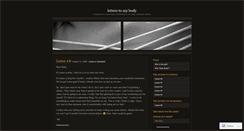 Desktop Screenshot of dearbody.wordpress.com