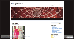 Desktop Screenshot of foreignfashion.wordpress.com