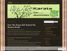 Tablet Screenshot of karatefordummies.wordpress.com