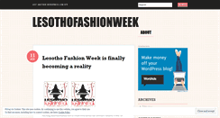 Desktop Screenshot of lesothofashionweek.wordpress.com