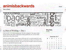 Tablet Screenshot of animisbackwards.wordpress.com