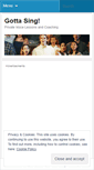 Mobile Screenshot of gottasing.wordpress.com