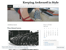 Tablet Screenshot of keepingawkwardinstyle.wordpress.com