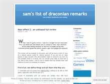 Tablet Screenshot of draconiansam.wordpress.com