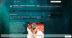 Desktop Screenshot of cricketinformation.wordpress.com