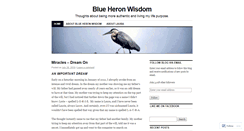 Desktop Screenshot of blueheronwisdom.wordpress.com