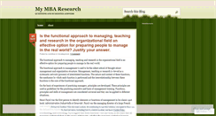 Desktop Screenshot of mymbaresearch.wordpress.com
