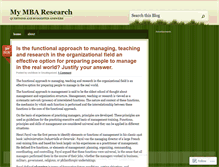 Tablet Screenshot of mymbaresearch.wordpress.com