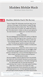 Mobile Screenshot of maddenmobilehack.wordpress.com