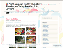 Tablet Screenshot of gardenvalleypreschool.wordpress.com