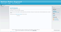 Desktop Screenshot of onlinepokerexposed.wordpress.com