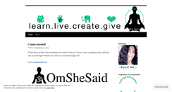 Desktop Screenshot of learnlivecreategive.wordpress.com